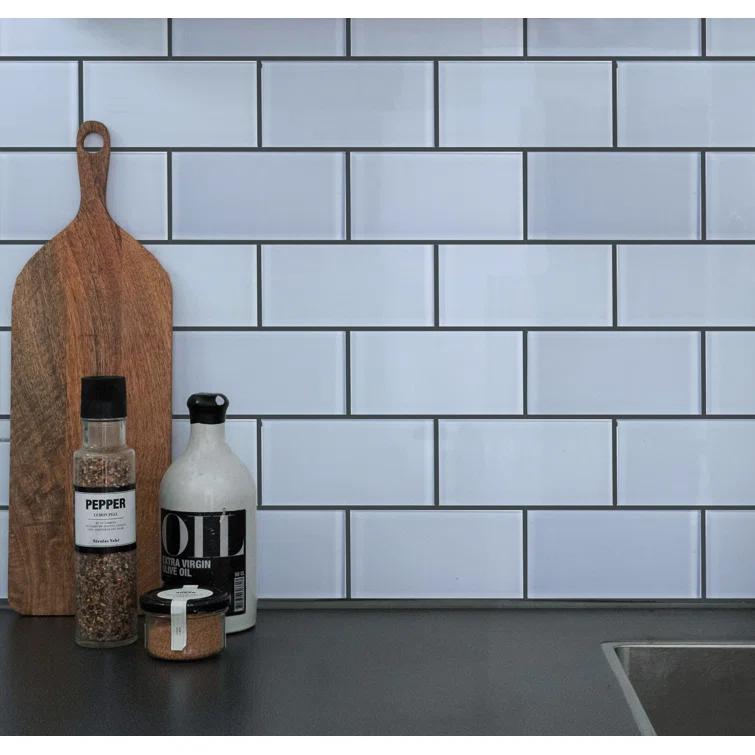 Premium 3" x 6" Straight Edge Glass Mosaic Subway Tile