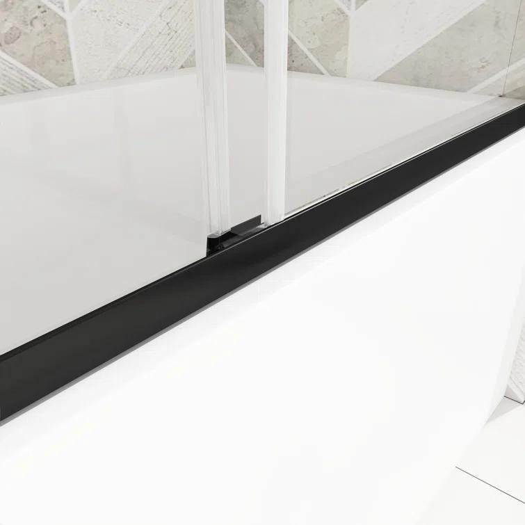 60" W x 58" H Double Sliding Framed Tub Door
