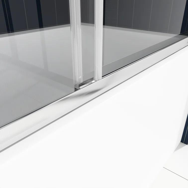 60" W x 58" H Double Sliding Framed Tub Door