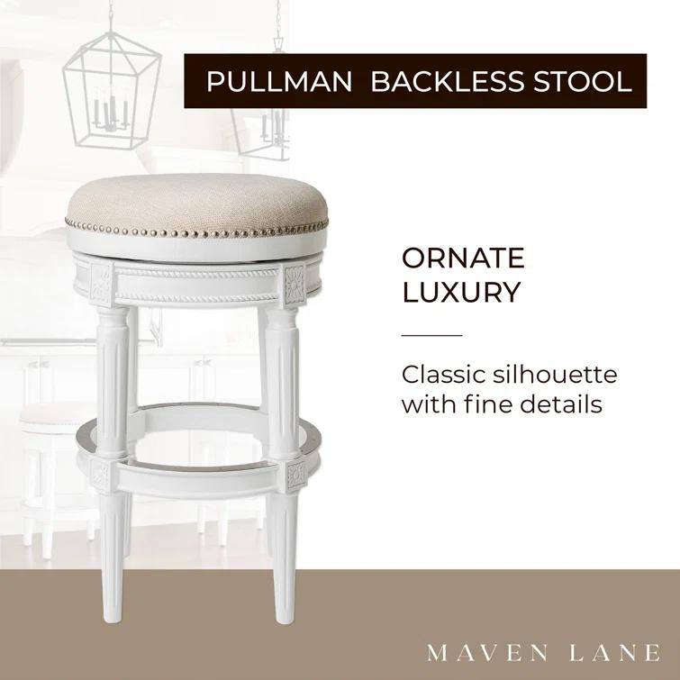 Maven Lane Maven Lane Pullman Backless Stool with Fabric Upholstery