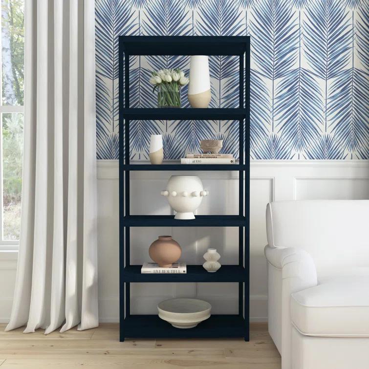 Butler Specialty Company Lark 5 Tier 30Wx75H Etagere Bookcase - Navy Blue