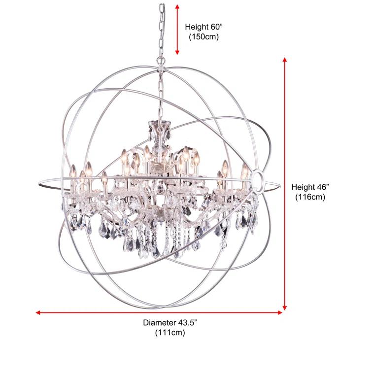 Svante 18 - Light Dimmable Globe Chandelier