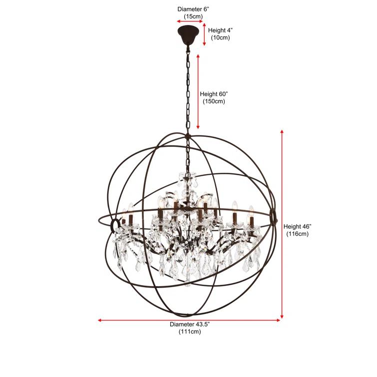 Svante 18 - Light Dimmable Globe Chandelier