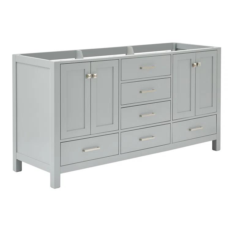 Ariel A067d-Bc Cambridge 66" Double Free Standing Vanity Cabinet Only - Grey