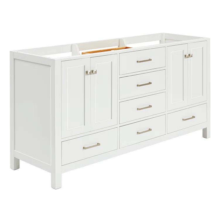Ariel A067d-Bc Cambridge 66" Double Free Standing Vanity Cabinet Only - White