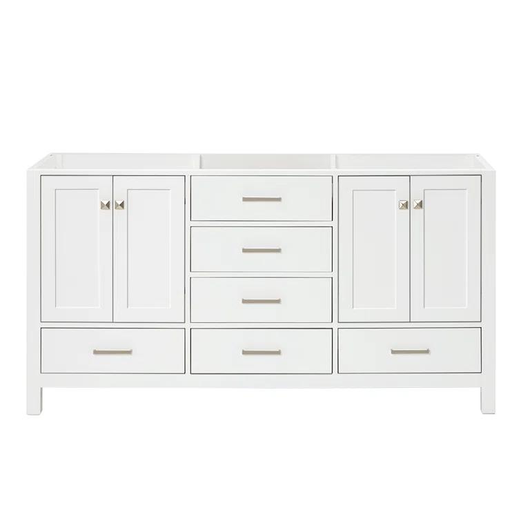 Ariel A067d-Bc Cambridge 66" Double Free Standing Vanity Cabinet Only - White