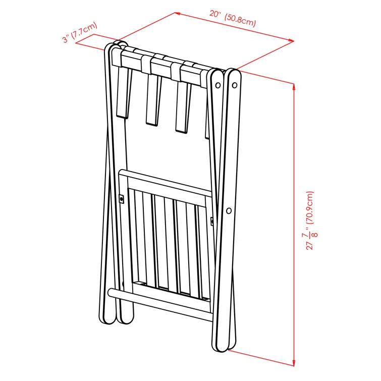 Folding Wood Luggage Rack