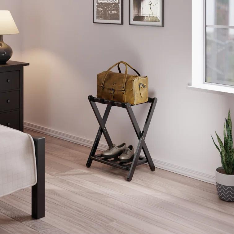Folding Wood Luggage Rack