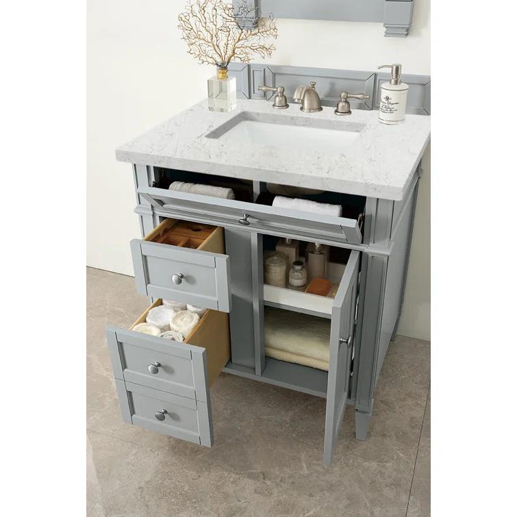 Urban Gray Plywood Single Vanity with Backsplash