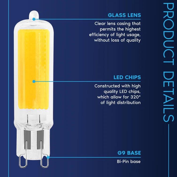 50 Watt Equivalent T4 G9/Bi-pin Dimmable LED Bulb