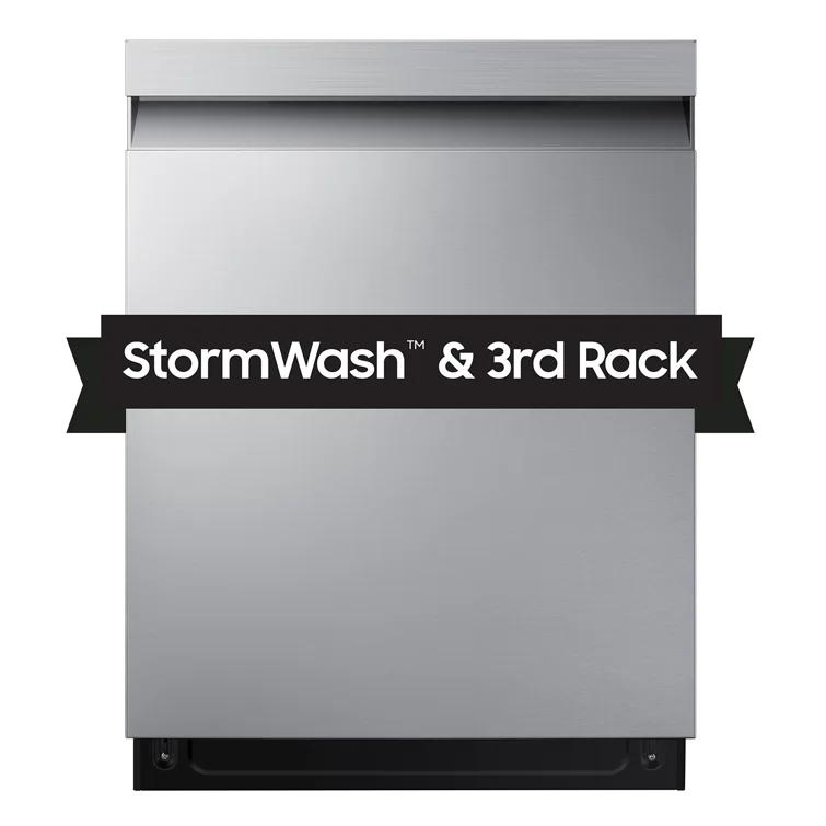 Samsung 24" 46 dBA ENERGY STAR Certified Smart Built-in Top Control Dishwasher with Adjustable Rack