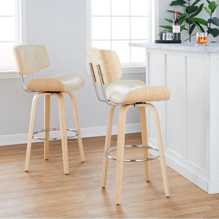 Lakyia Swivel Upholstered Counter Stool