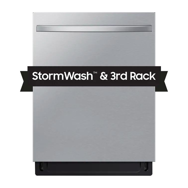 Samsung 24" 46 dBA ENERGY STAR Certified Smart Built-in Top Control Dishwasher with Adjustable Rack