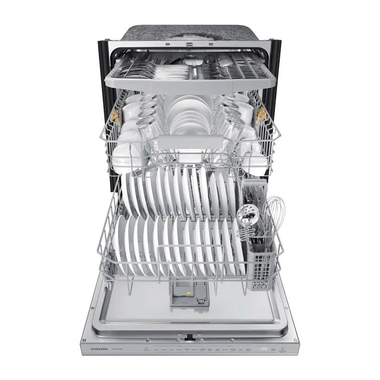 Samsung 24" 46 dBA ENERGY STAR Certified Smart Built-in Top Control Dishwasher with Adjustable Rack