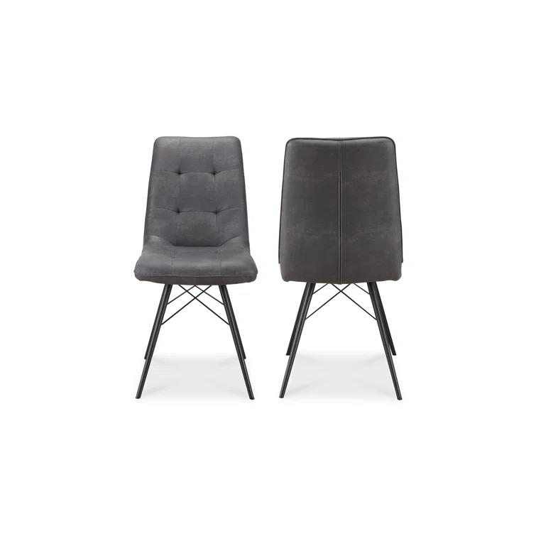 Helman 19'' H Tufted Polyurethane Upholstered Side Chair