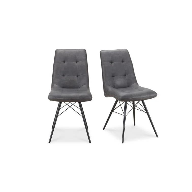 Helman 19'' H Tufted Polyurethane Upholstered Side Chair