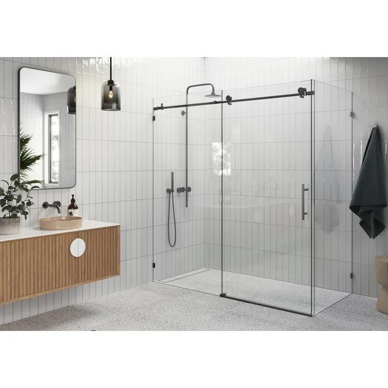 72" W x 78'' H Single Sliding Door Frameless Shower Door with