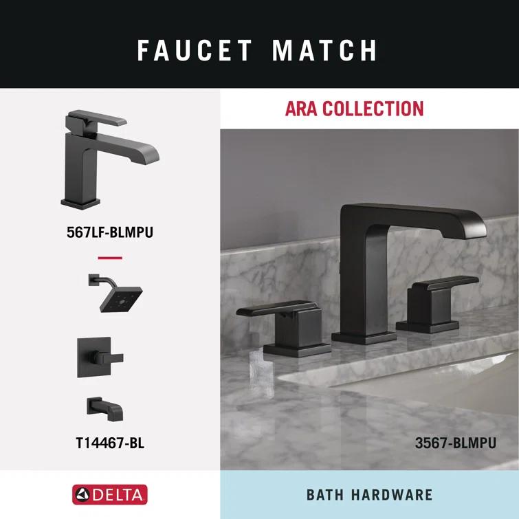 Delta Ara 24 in. Wall Mount Towel Bar Bath Hardware Accessory in Matte Black 77524-BL