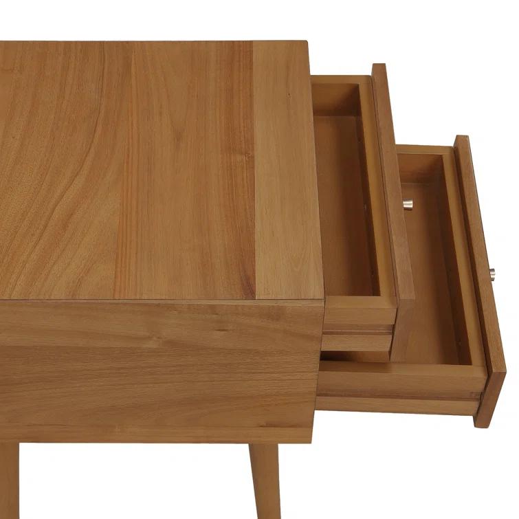 Harper 2-Drawer Wood Nightstand with Storage