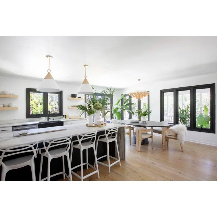 Rooney Pendant Light - White and Natural / 13"
