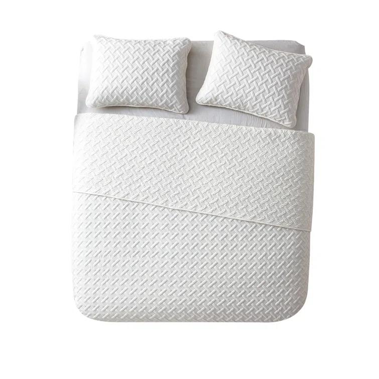 Nina Embossed Basketweave Quilt Set