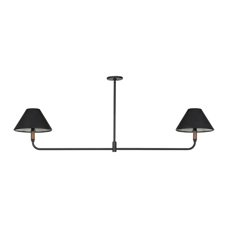 Doherty Linear Pendant Light - Black / 62"W