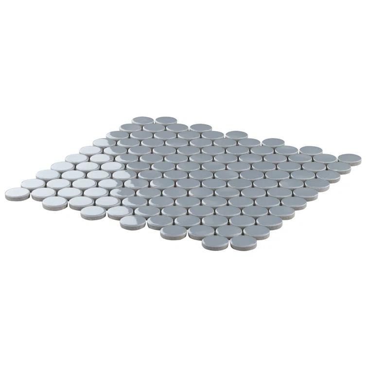 Zen 12.32'' W x 12.99'' L Ceramic Penny Round Mosaic Floor and Wall Tile (1.11 sq. ft./ each)