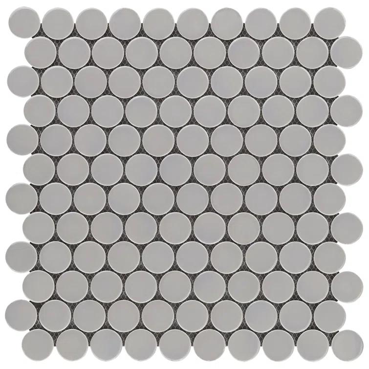 Zen 12.32'' W x 12.99'' L Ceramic Penny Round Mosaic Floor and Wall Tile (1.11 sq. ft./ each)