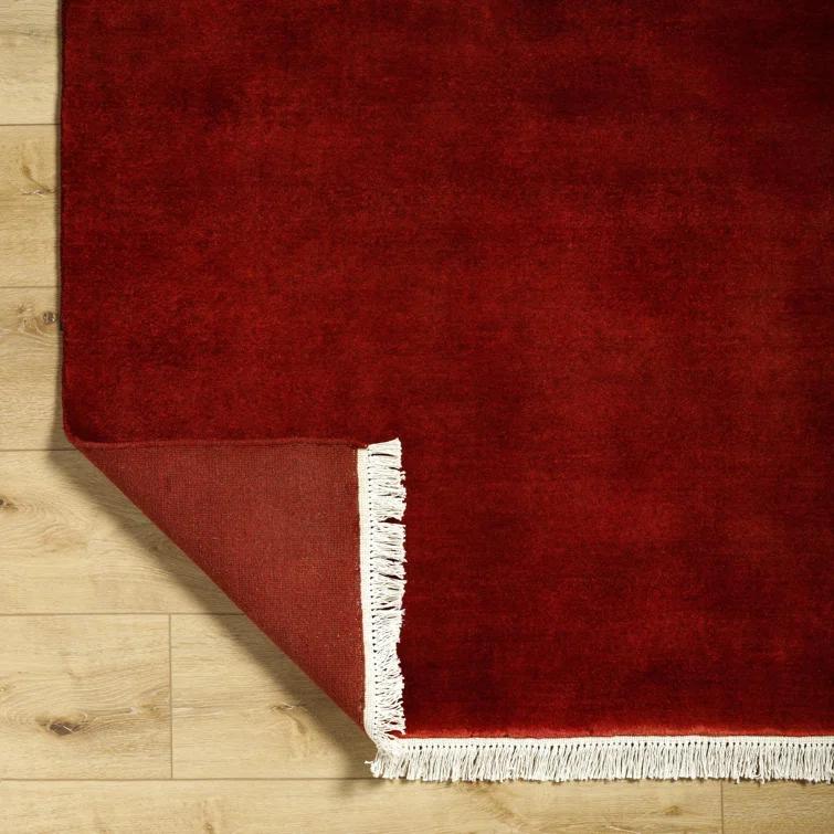 Clio Hand Loomed Wool Red Rug