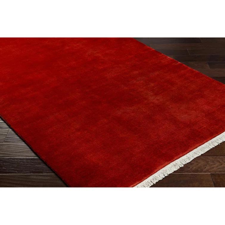 Clio Hand Loomed Wool Red Rug
