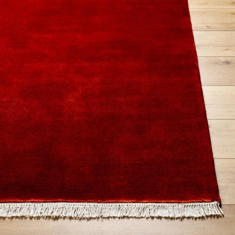 Clio Hand Loomed Wool Red Rug