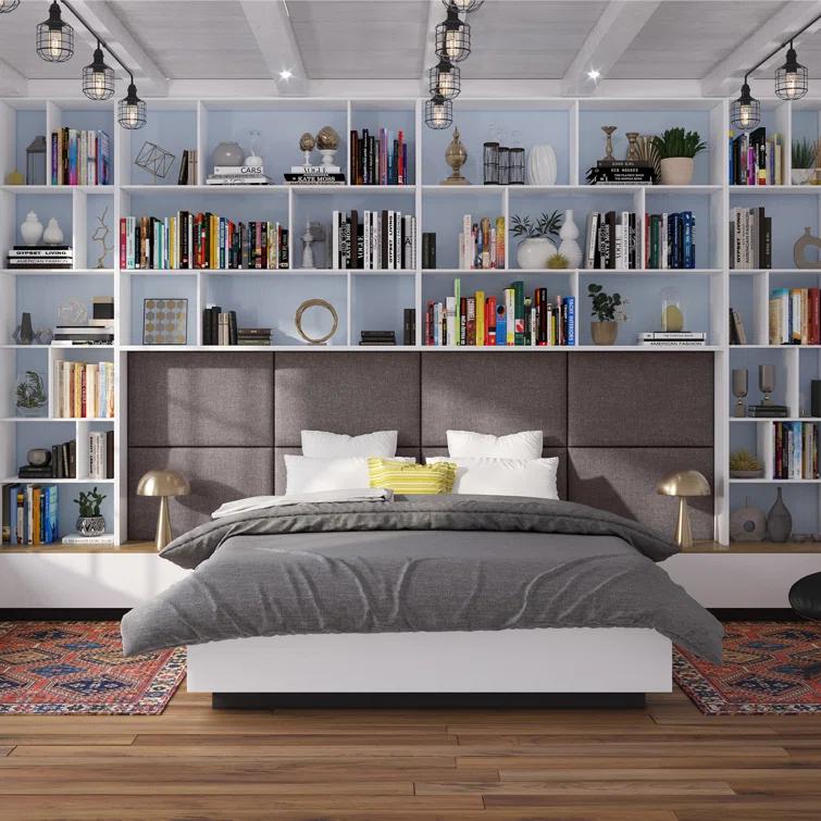 Panelist Modern Padded Headboard - Set of Wall Mounted Panels