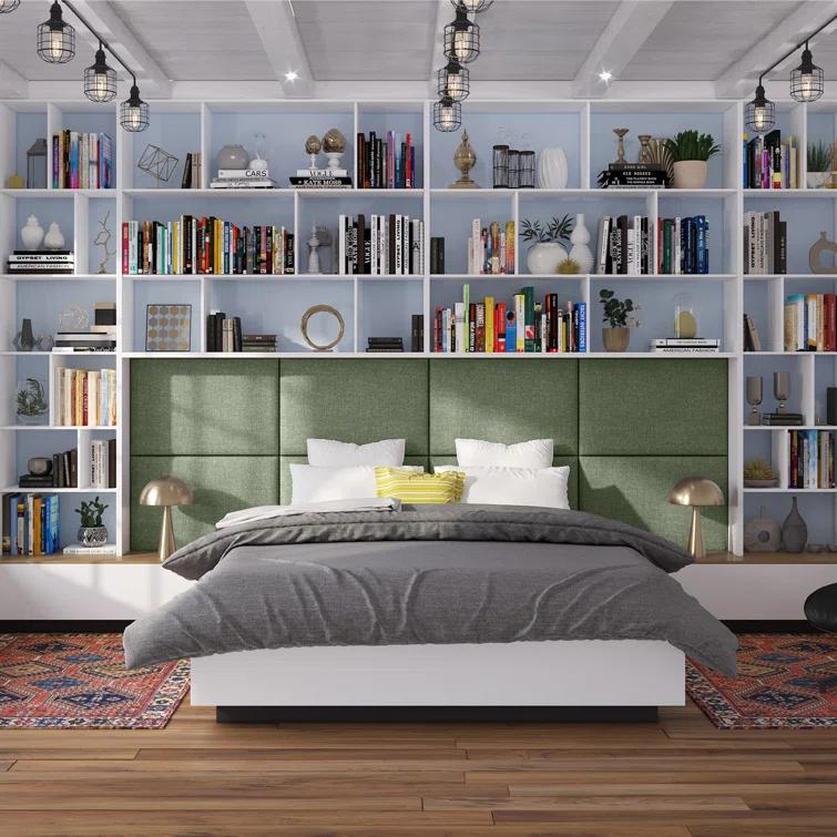 Panelist Modern Padded Headboard - Set of Wall Mounted Panels