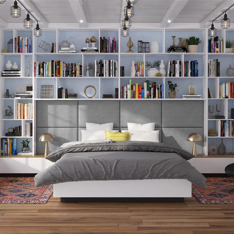 Panelist Modern Padded Headboard - Set of Wall Mounted Panels