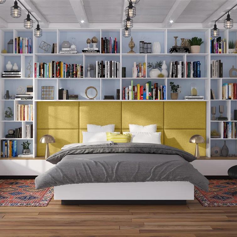 Panelist Modern Padded Headboard - Set of Wall Mounted Panels