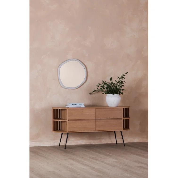 Rogelio Round Mirror - White / Small