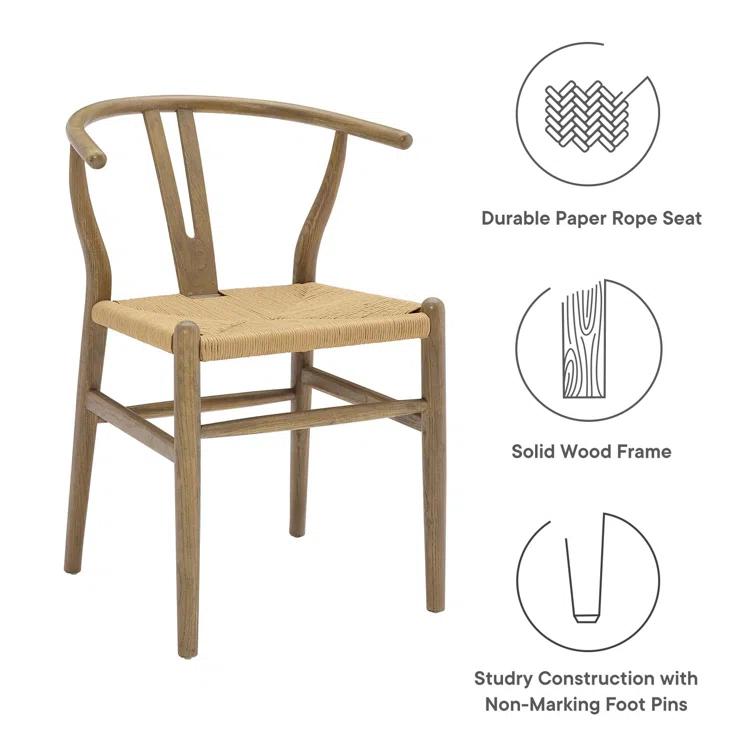 Modway Amish Dining Wood Side Chair