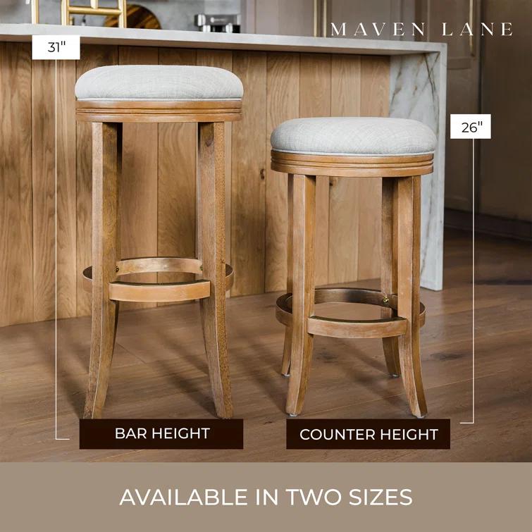 Maven Lane Maven Lane Eva Stool with Fabric Upholstery