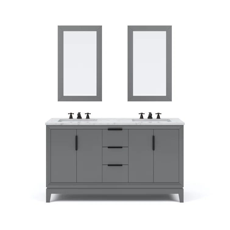 Elizabeth 60" Carrara Marble Countertop Bath Vanity
