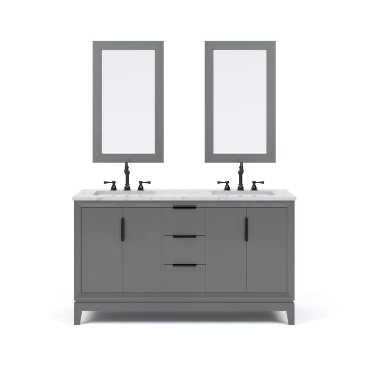 Elizabeth 60" Carrara Marble Countertop Bath Vanity