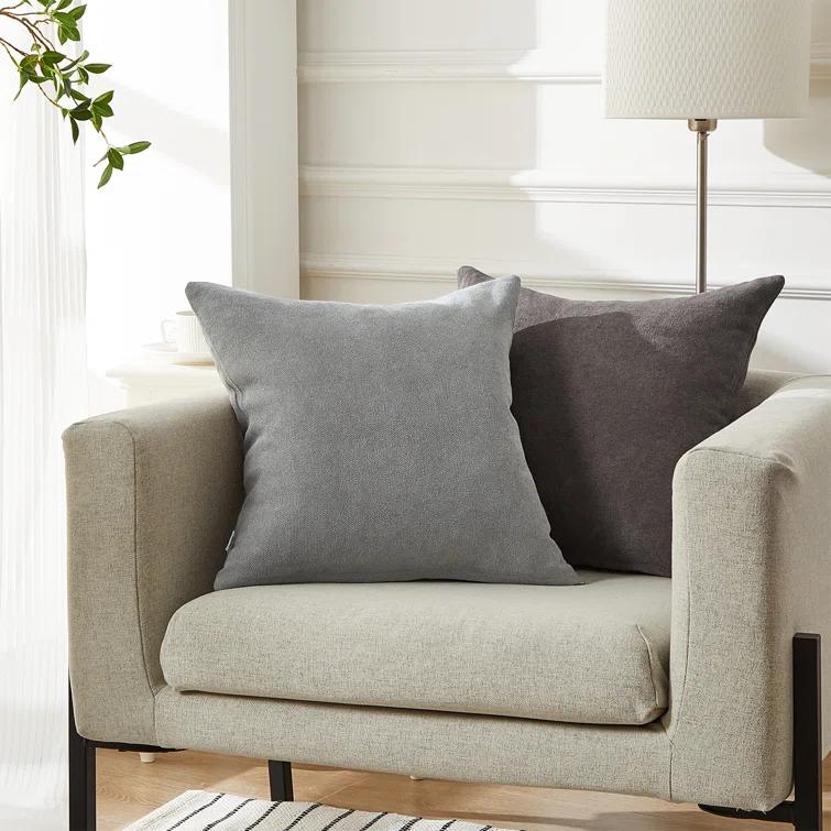 Topfinel Square Chenille Pillow Cover (Set of 2)