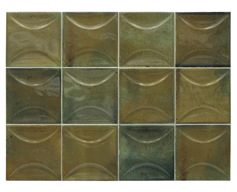 Antiek 3.94 in. x 3.94 in. Glossy Ceramic Square Deco Wall Tile (6.68 sq. ft./case) (60-pack)