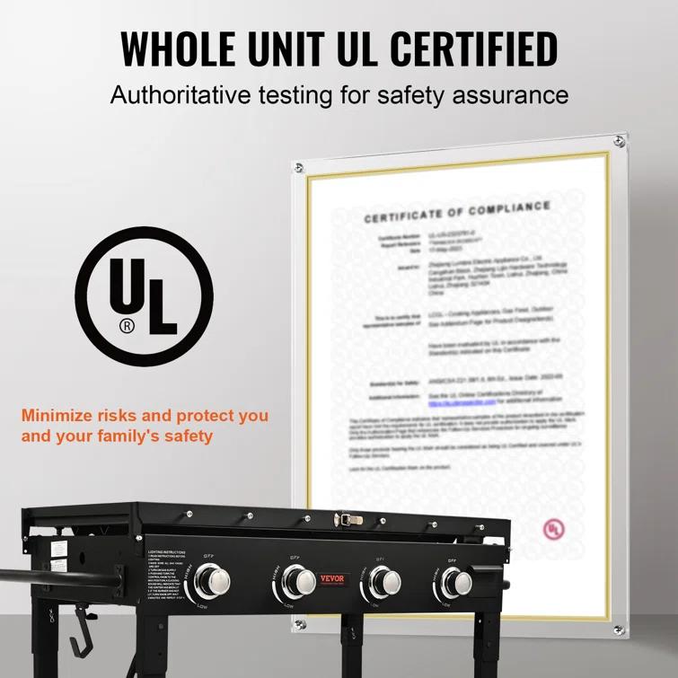 VEVOR 4 - Burner Free Standing Propane Grill