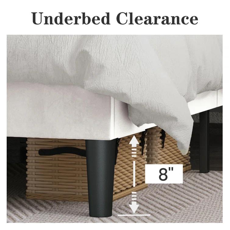 Candler Upholstered Platform Bed with Wingback