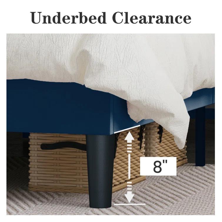 Candler Upholstered Platform Bed with Wingback
