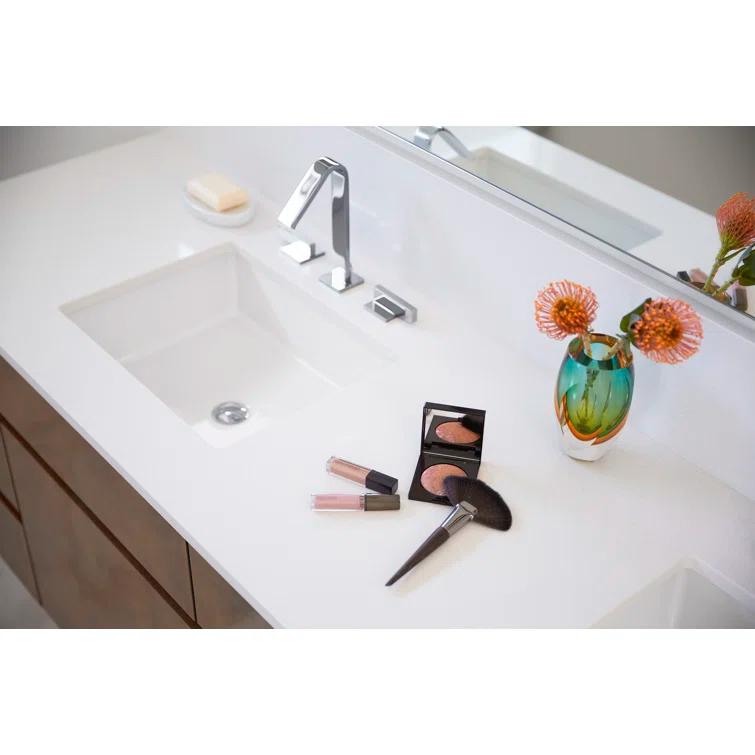 Verticyl Rectangular Undermount Bathroom Sink with Overflow