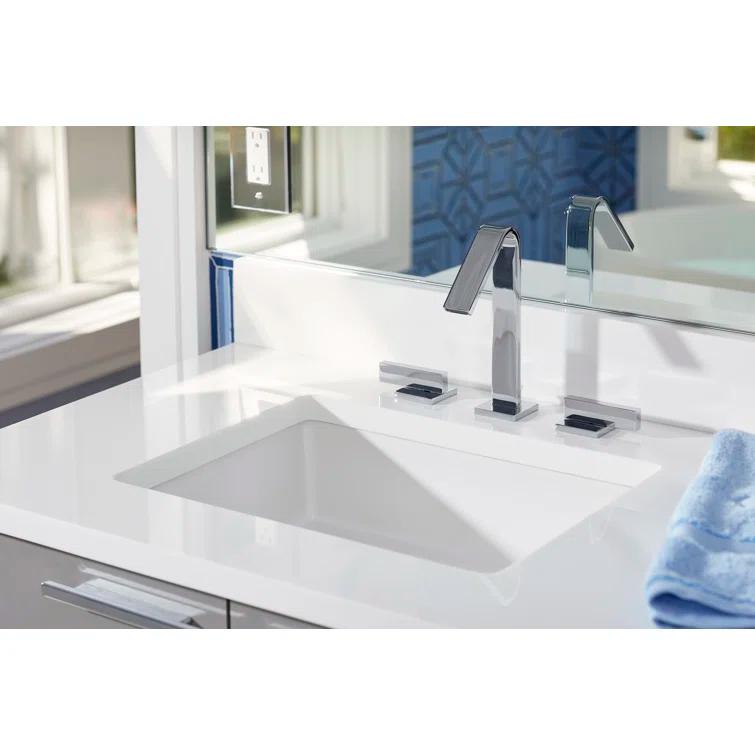 Verticyl Rectangular Undermount Bathroom Sink with Overflow