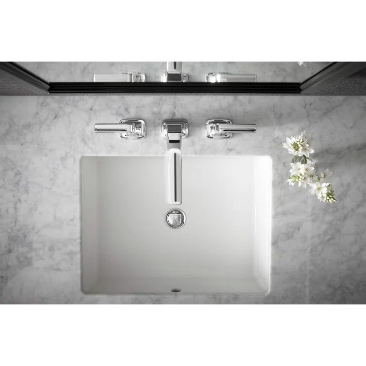 Verticyl Rectangular Undermount Bathroom Sink with Overflow