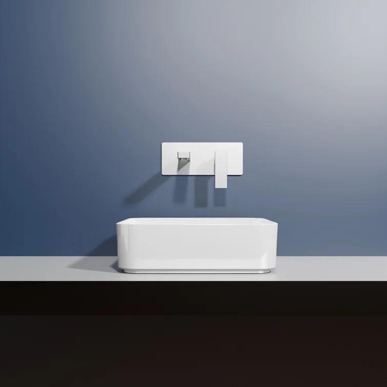 WS Bath Collections Mood 15.7'' Ceramic Square Bathroom Sink