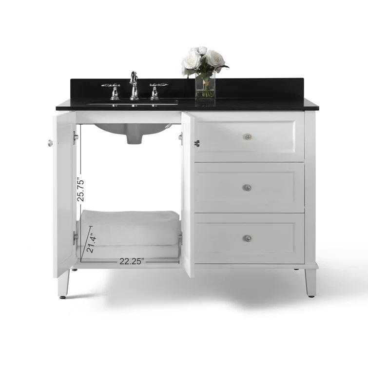 Hannah 48'' Single Bathroom Vanity with Quartz Top